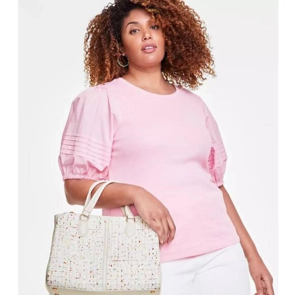 On 34th Robbinn tweed medium women's satchel crossbody bag - White Multi - Picture 11 of 13